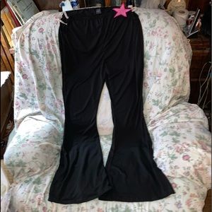 NWOT Just Polly super cute pants! Jewel chain hips on black flare stretch pants